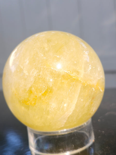 Citrine sphere! 15 ounces, 67mm, 2.6 inches