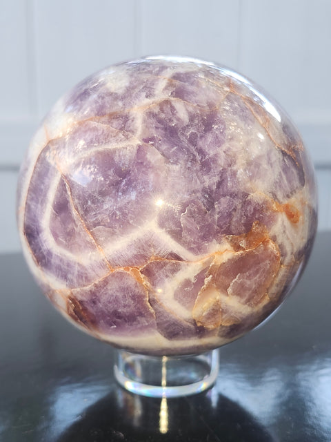 Dream amethyst sphere! 84mm, 3.3 inches, 1.13 pounds