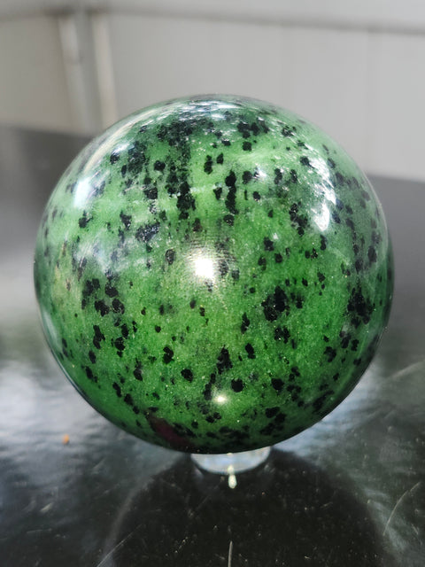 Ruby in zoisite sphere! 65mm, 2.55 inches, 1 pound
