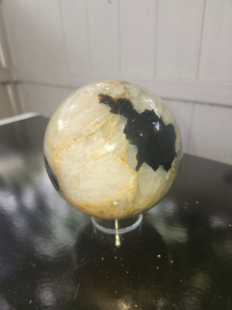 3.1 pound,97.7 mm, 3.84 inch druzy agate sphere