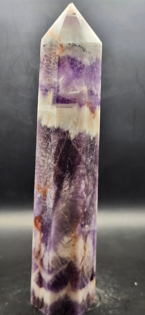 Large Dream amethyst tower! 7 inches tall, 12 ounces.