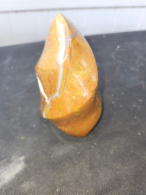 1.4 pound, 4.75 inch brecciated jasper flame tower