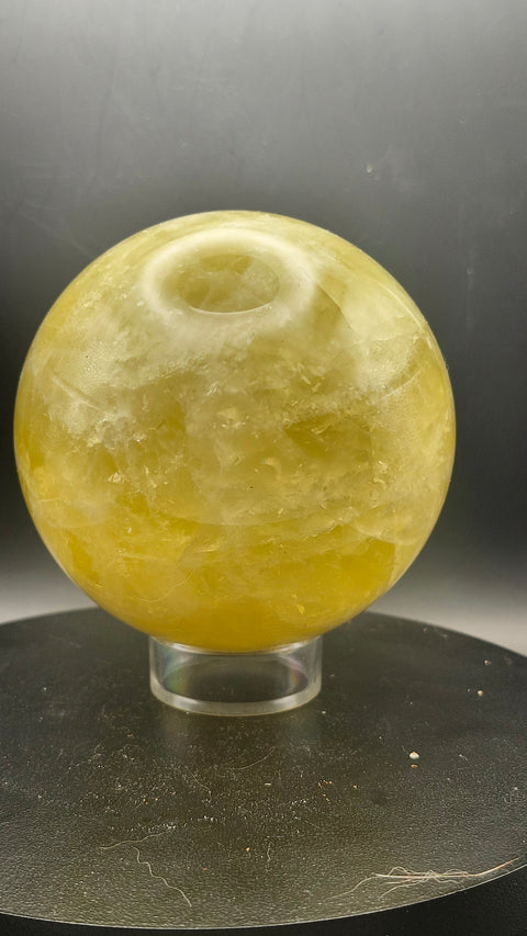 Citrine sphere 76.8mm, 3.02 inches, 1.5 pounds