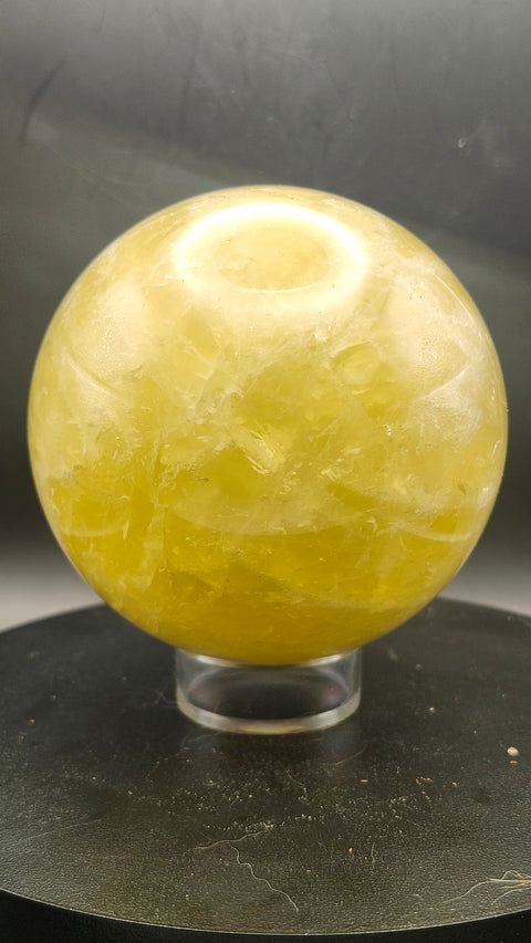 Citrine sphere 76.8mm, 3.02 inches, 1.5 pounds