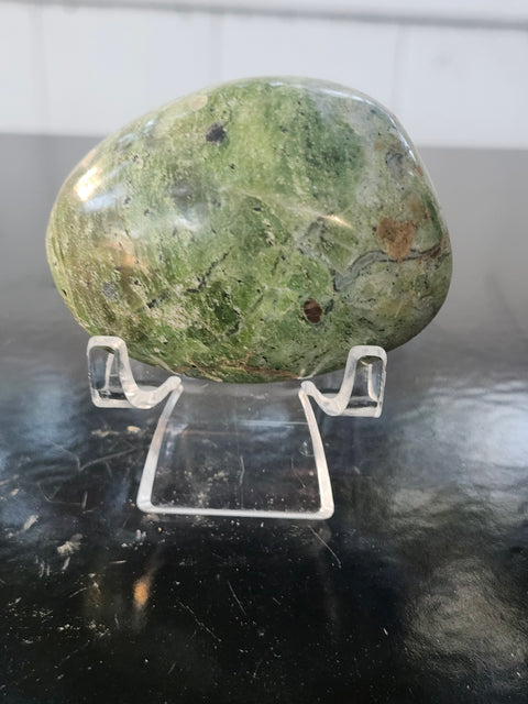 Olive opal palm stone! 59.3mm, 2.33 inch, 4.5 ounces