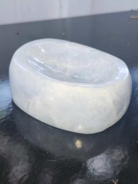 Blue calcite offering bowl/ soap dish! 13 ounces,3.5 inches