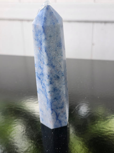 Blue aventurine tower! 4.6 ounces, 4.25 inches