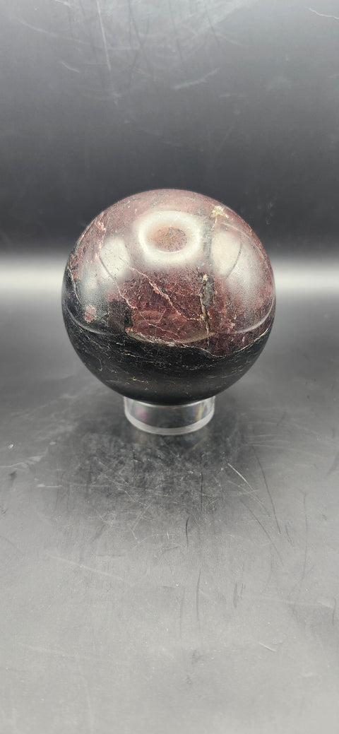 Afrvedsonite sphere. 65.3mm, 2.57 Inches, 1.1 pounds