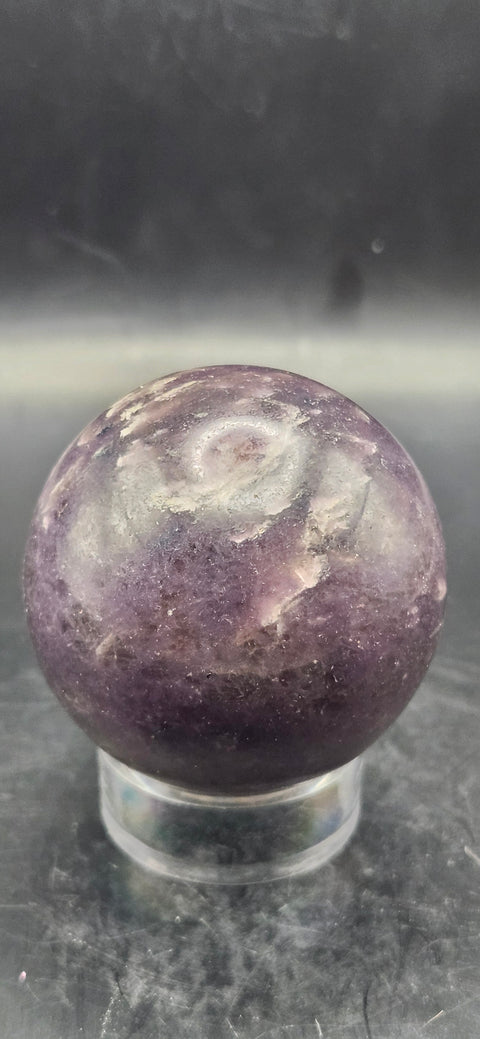 Lepidolite sphere! 48.6mm, 1.91 inches, 5.6 ounces