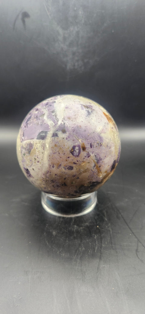 Purple opalized florite. 74.2mm, 2.92 inches, 1.5 pounds!