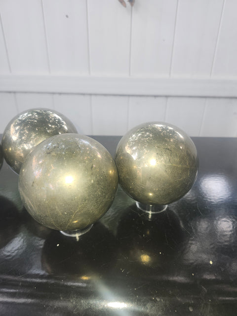 Pyrite sphere! 2.9 pounds, 77mm, 3.05 inches