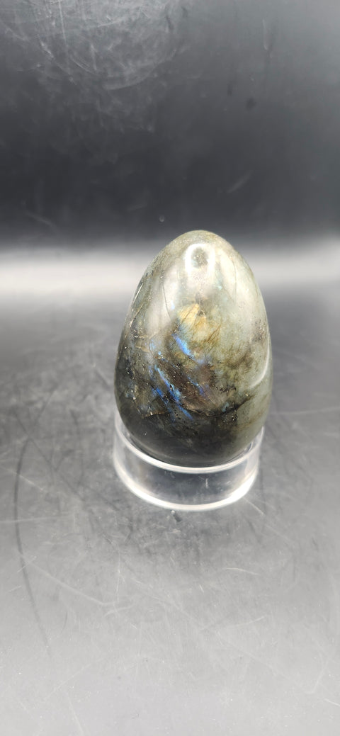Labradorite egg! 7 ounces, 3 inches!