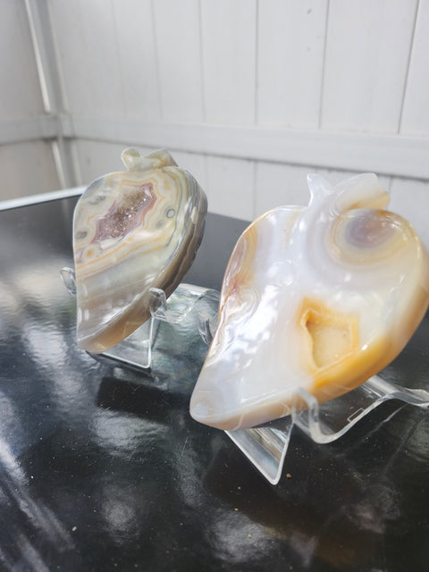 Druzy agate strawberry! 6 ounces, 4 inches