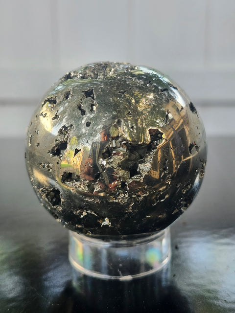 Pyrite sphere! 12 ounces, 58mm, 2.3 inches