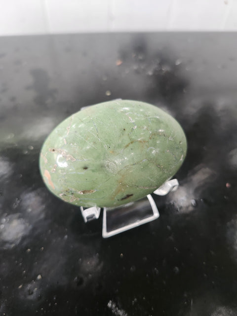 Olive opal palm stone! 4.2 ounces, 2.75 inches
