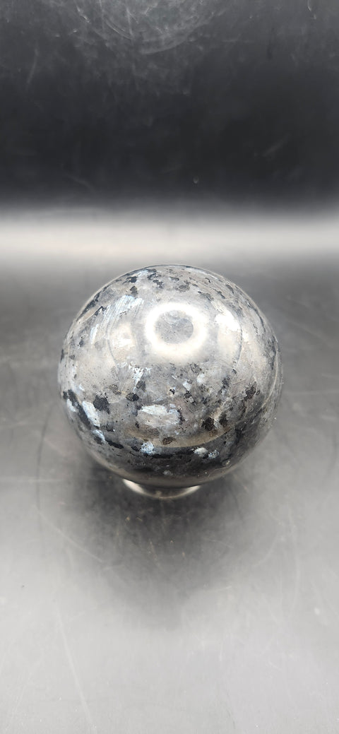 Larvikite sphere! 62.2mm, 2.4 inches, 13 ounces