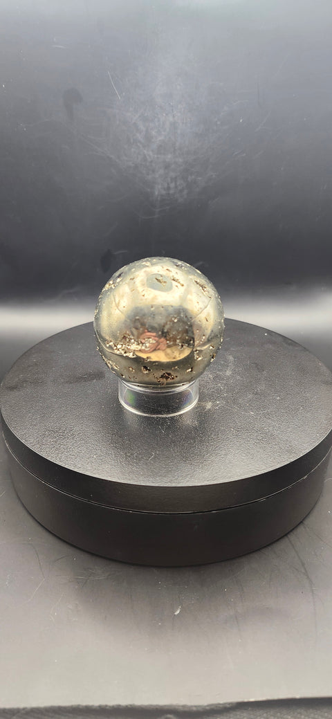 Pyrite sphere! 48.8mm, 1.92 inches, 9.3 ounces!