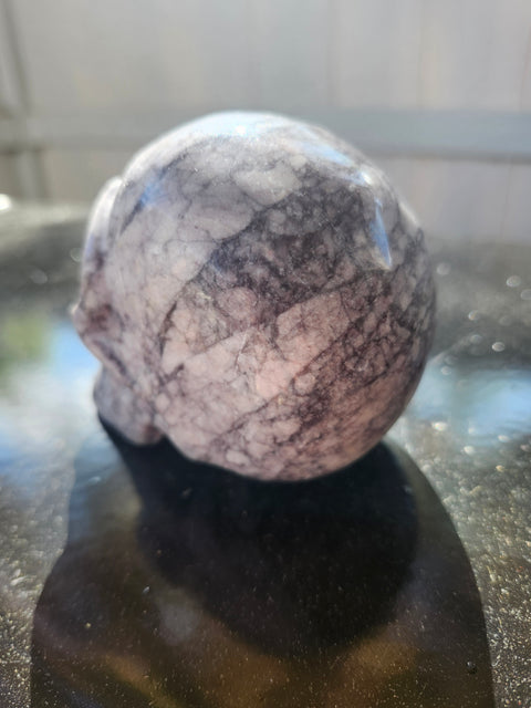 1.5 pound Pink Picasso jasper skull