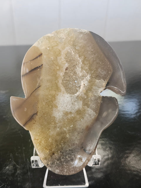 Druzy agate elf! 3.74 inch tall, 2.71 inch wide, 5 ounces