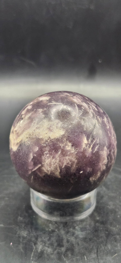 Lepidolite sphere! 48.6mm, 1.91 inches, 5.6 ounces