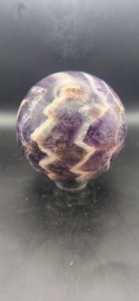 Dream amethyst sphere! 87.6mm, 3.44 inches, 2.2 pounds