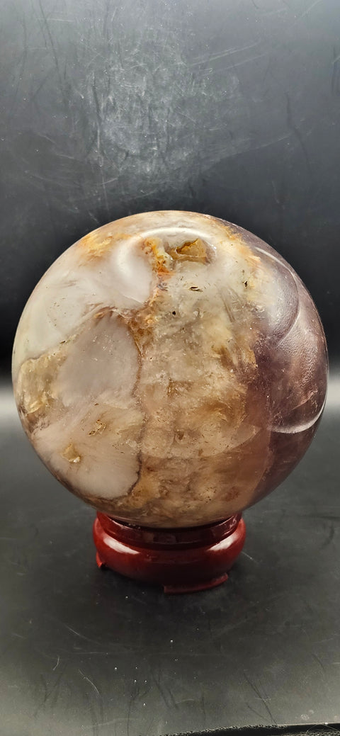 Massive druzy agate sphere! 4.1 pounds, 102.2mm, 4 inches