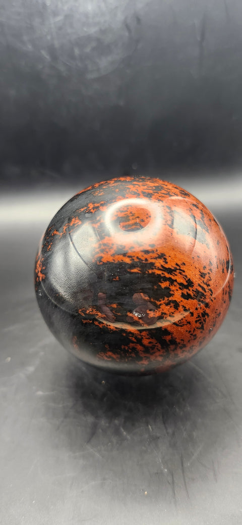 Red obsidian sphere! 11.5 ounces, 65mm, 2.55 inches