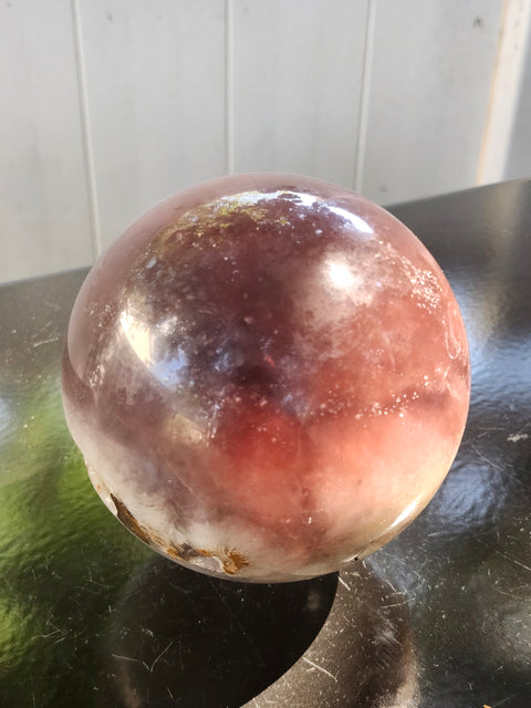 Massive druzy agate sphere! 101mm, 4 inches, 3.12 pounds