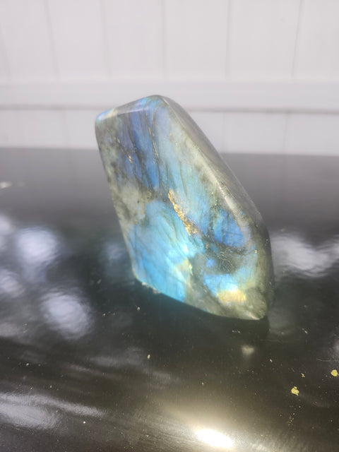 Labradorite free form! 12.8 ounces, 4 inches wide, 3 inches tall