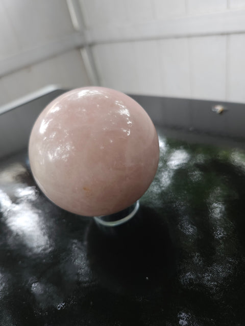 1.1, 69.8mm, 2.75 inch pound rose quartz sphere