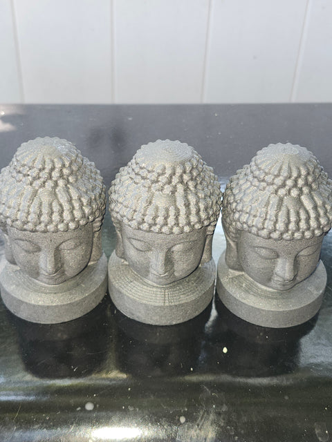 Shungite buddah head carving! 7 ounces, 81mm, 3.2 inches