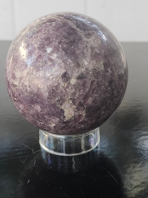 Lepidolite sphere! 11 ounces, 60mm, 2.36 inches