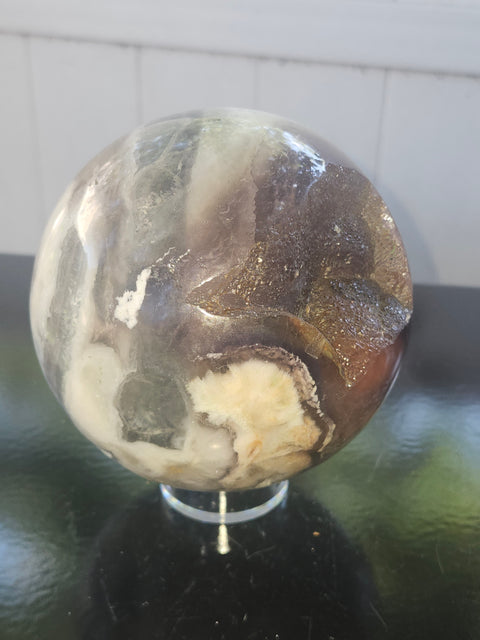 Massive druzy agate sphere! 114mm, 4.5 inches, 5 pounds