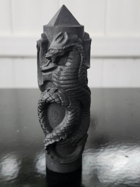 Shungite dragon towers style 2! 4 inches tall 3.5 to 4 ounces