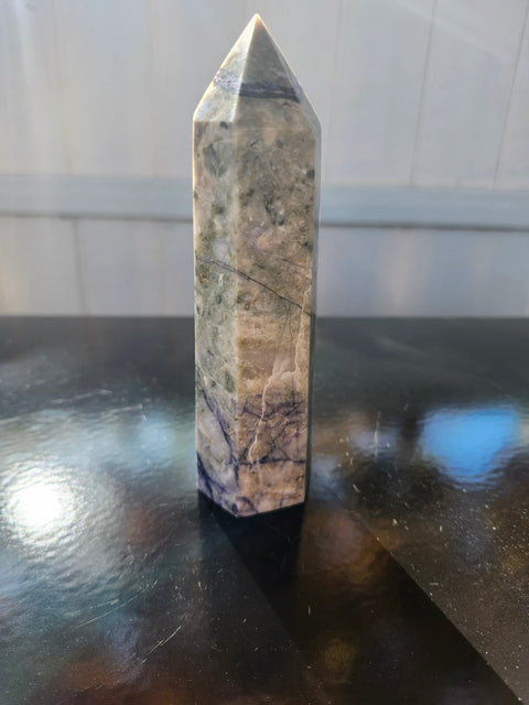 11 ounce opalized fluorite tower