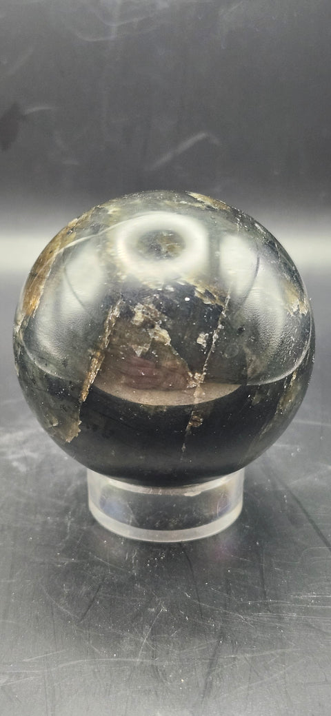 Labradorite sphere. 57.5mm, 2.26 inches, 9.4 ounces!