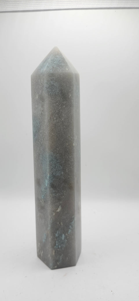 Blue and gray aventurine tower 10 ounces, 6 inches