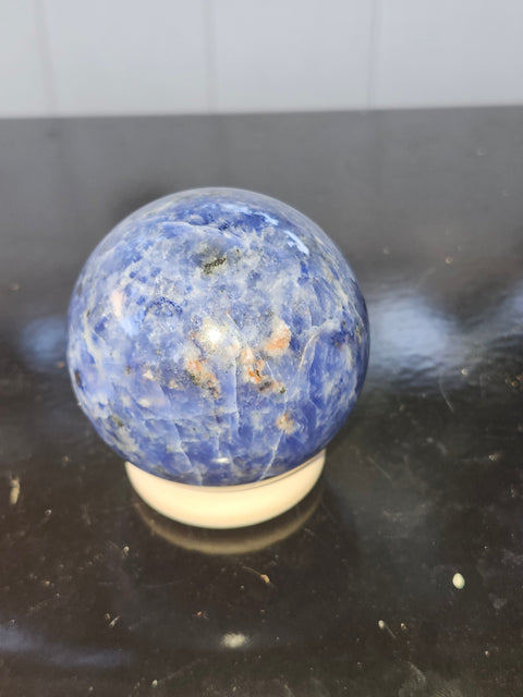 Sodalite sphere! 61mm, 2.4 inches, 11 ounces