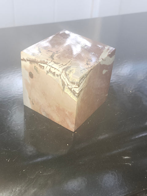 Dendritic jasper cube! 1.6 pounds, 2.8 by 2.8 inch's