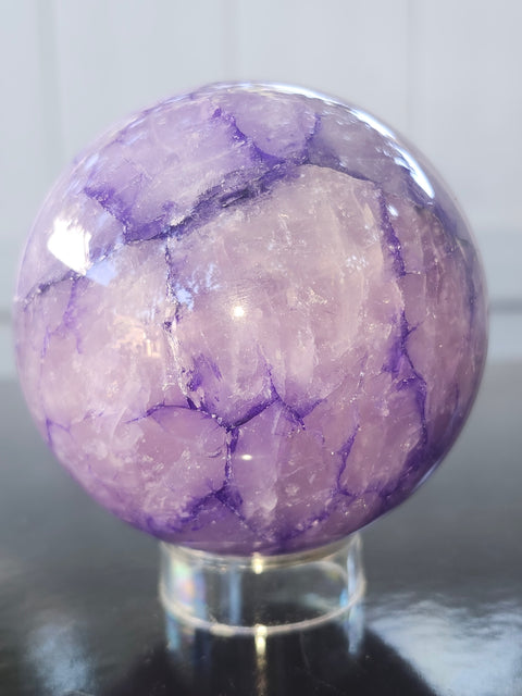 Purple crackle quartz! 69mm, 2.74 inches, 1.1 pounds