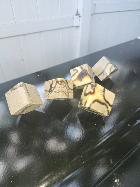 Septarian stone balancing cube! 7 ounces, 2 inches
