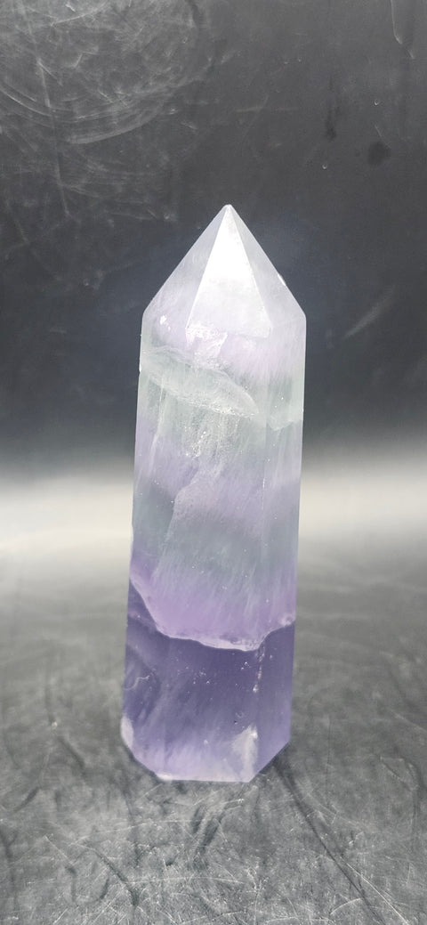 Green,blue purple florite tower!! 3.5 inches, 3.1 ounces