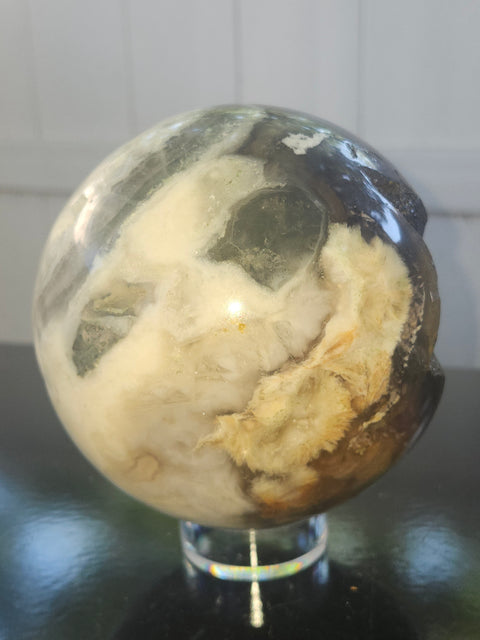 Massive druzy agate sphere! 114mm, 4.5 inches, 5 pounds