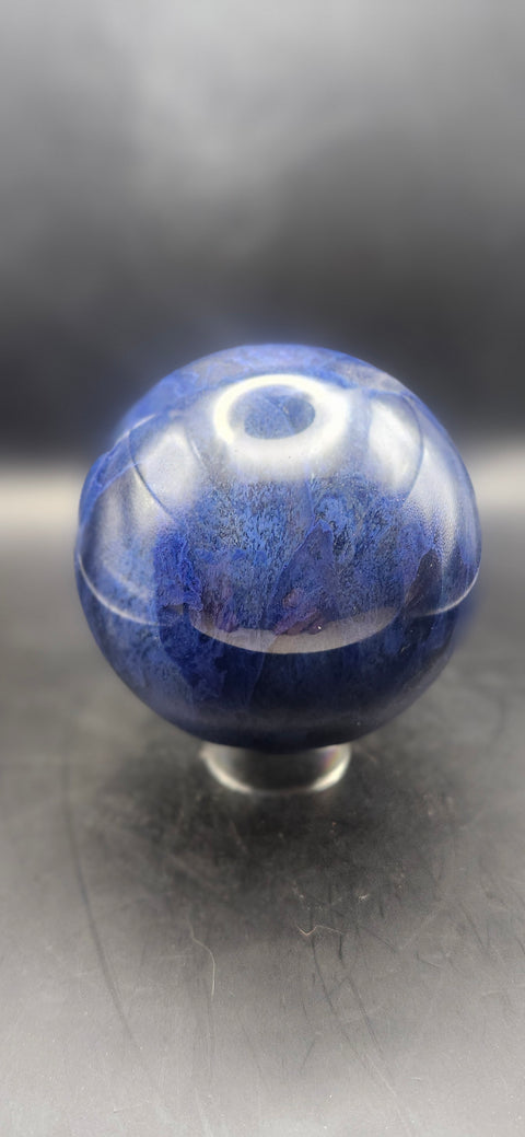 Blueberry quartz sphere! 78.5mm, 3 inches 1.4 pounds