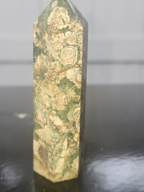 Rainforest rhyolite tower! 2.2 ounces, 3.1 inches