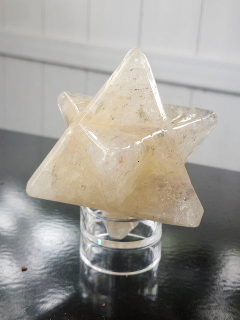 Ferruginous quartz mercaba! 2.5 inch by 2.4 inch, 1 pound