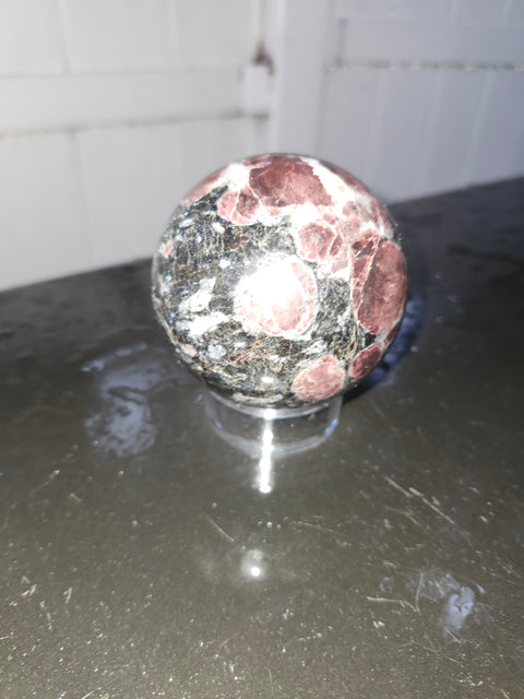 1.5 pound, 69.6mm, 2.74 inch Astrophyllite garnet fireworks sphere