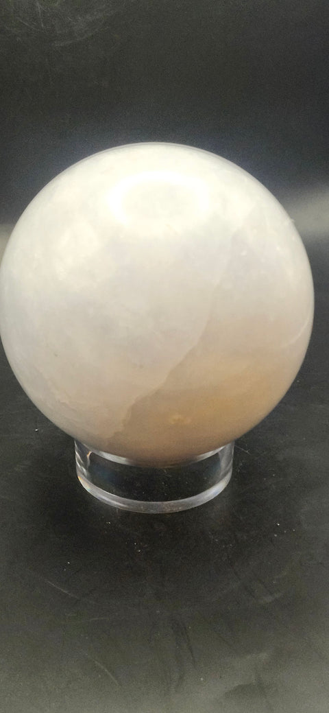 Blue calcite sphere! 80.6mm, 3.1 inches, 1.10 pounds!