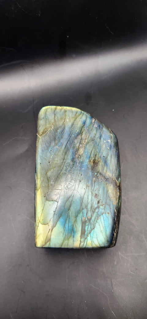 Labradorite free form! 4.25 inches by 2.5 inches, 1 pound
