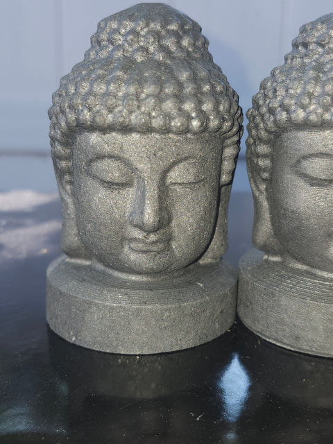 Shungite buddah head carving! 7 ounces, 81mm, 3.2 inches